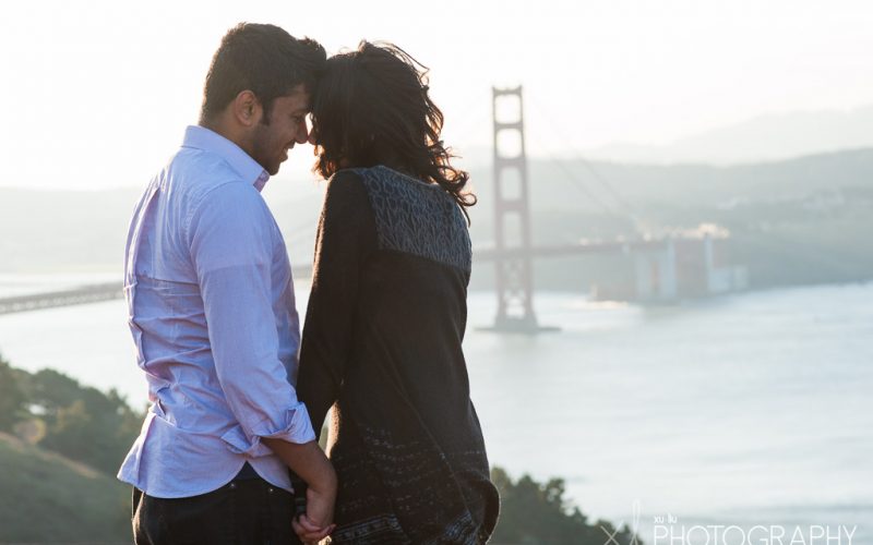 Ruchika & Amit / Golden Gate Bridge / San Francisco Bay Area Proposal Photography