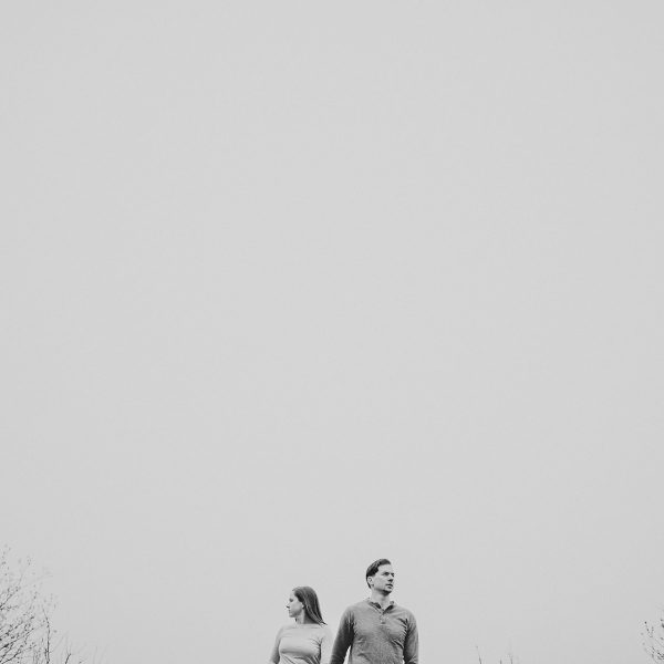 Engagement portrait at Middlesex Fells by Wright Tower